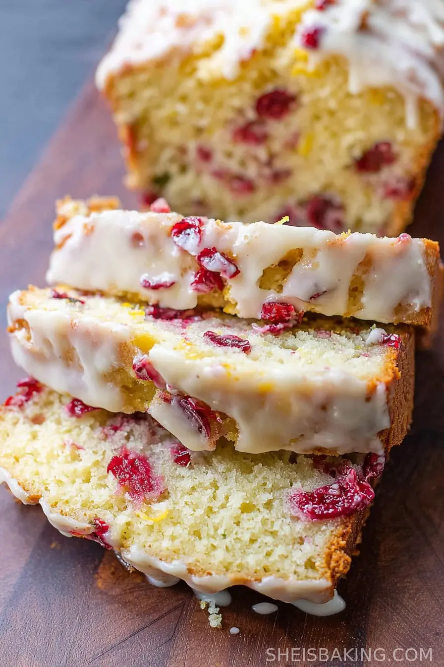 Cranberry Bread with Orange Glaze