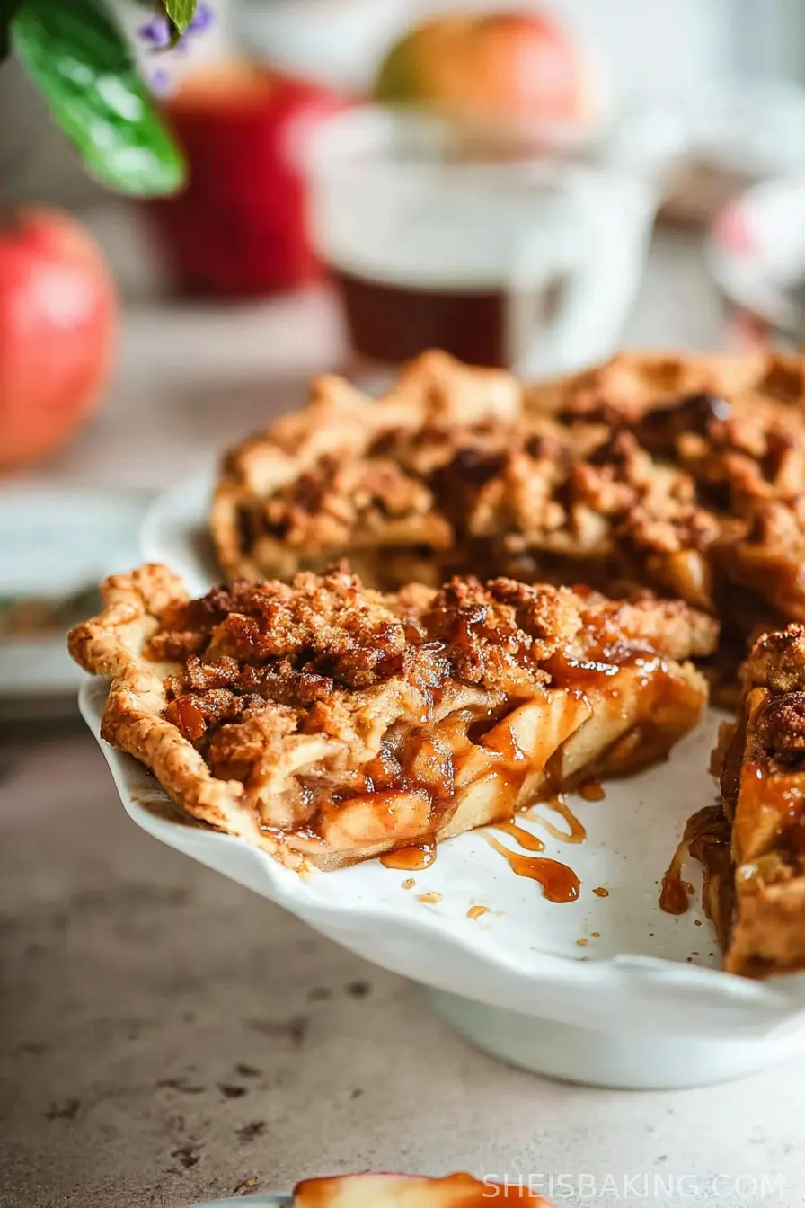 Caramel Dutch Apple Pie with Brown Butter