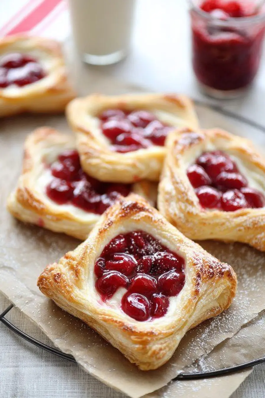 Cherry Cream Cheese Danishes