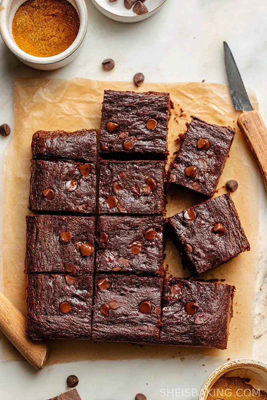 Fudgy Peanut Butter Sweet Potato Brownies