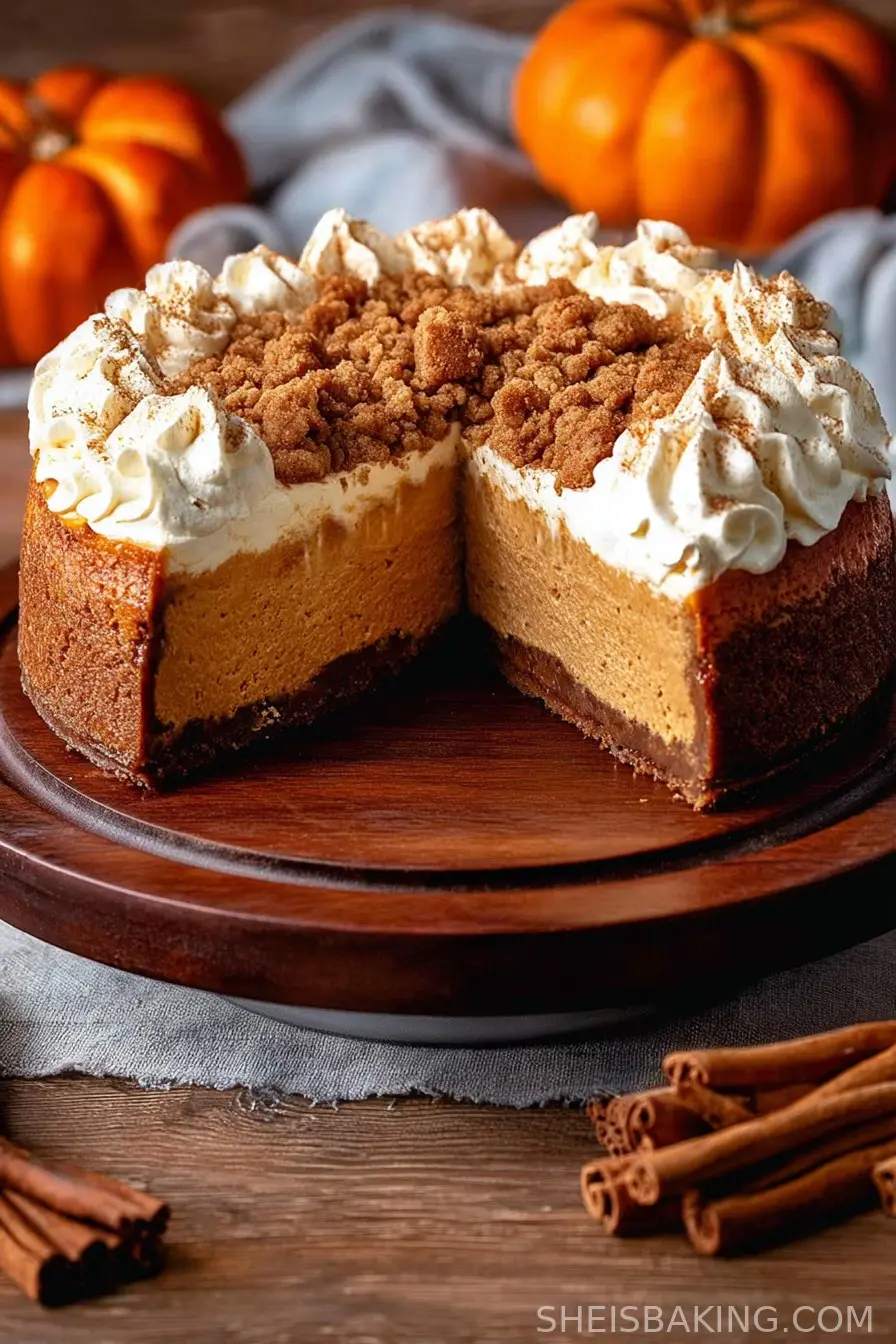 Pumpkin Streusel Cheesecake