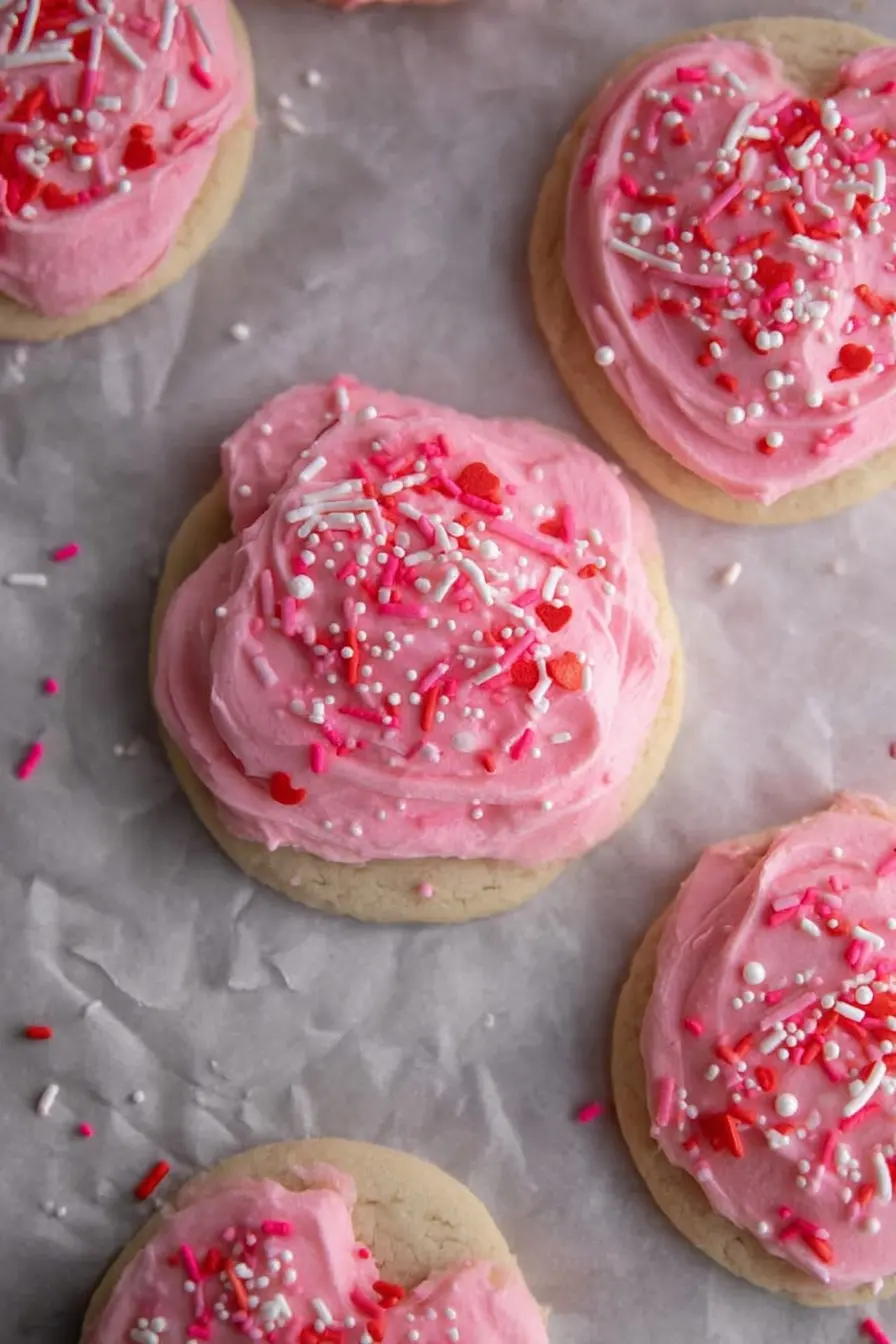 Valentine's Day Frosted Sugar Cookies