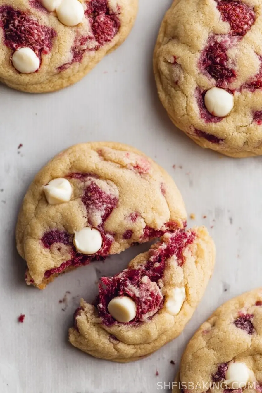 White Chocolate Raspberry Cookies