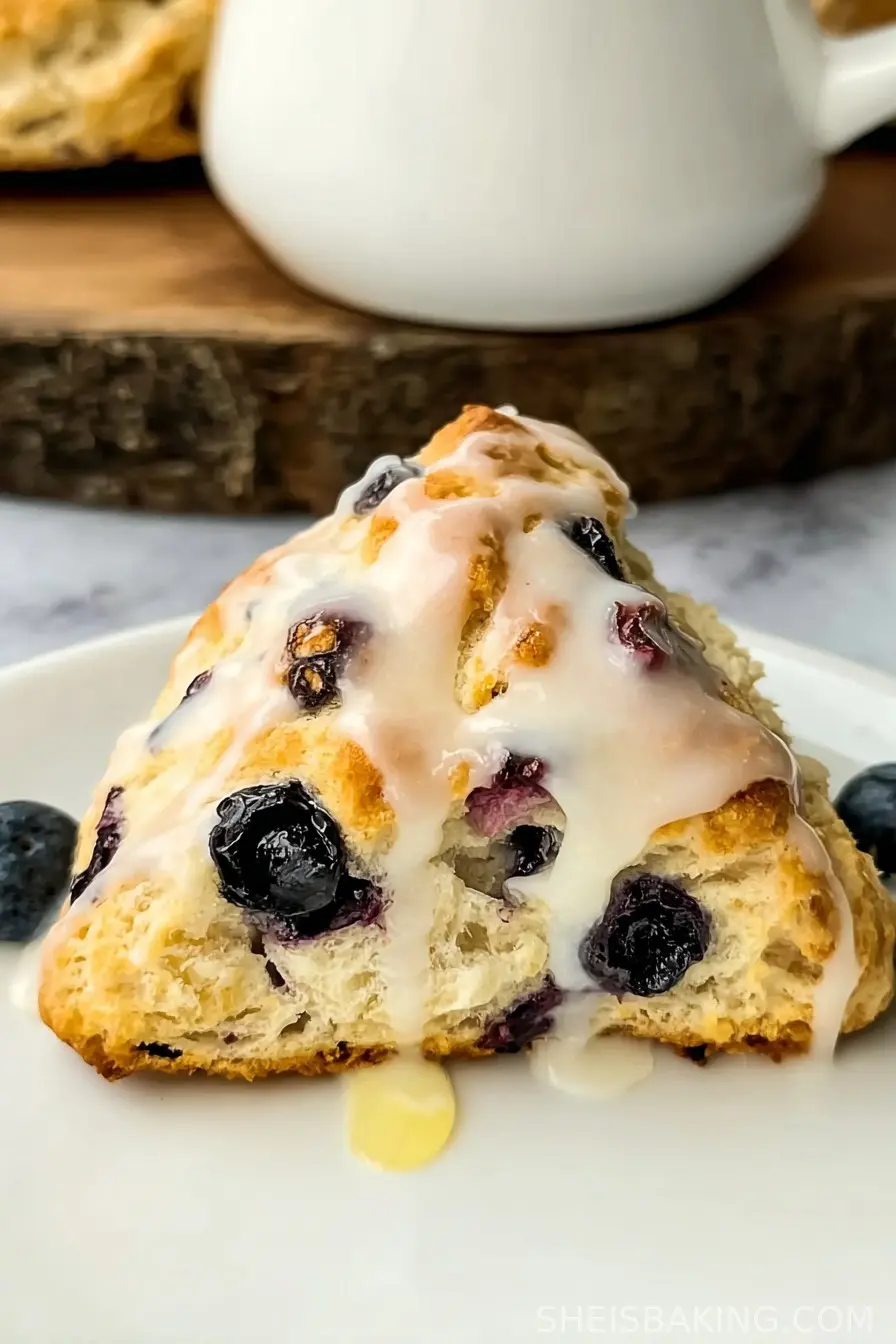 Blueberry Sourdough Scones