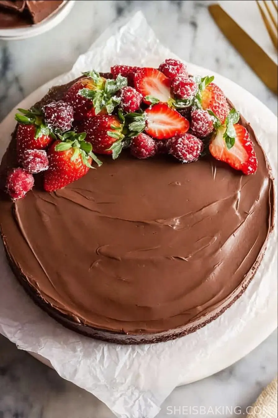 Easy No-Bake Chocolate Cheesecake