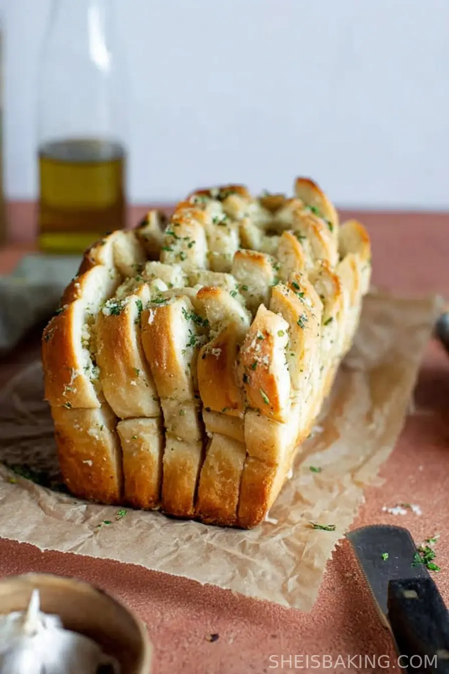 Sourdough Discard Garlic Pull Apart Bread
