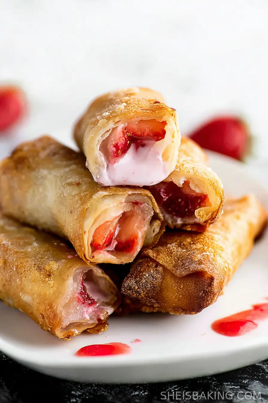 Strawberry Cheesecake Eggroll Bites