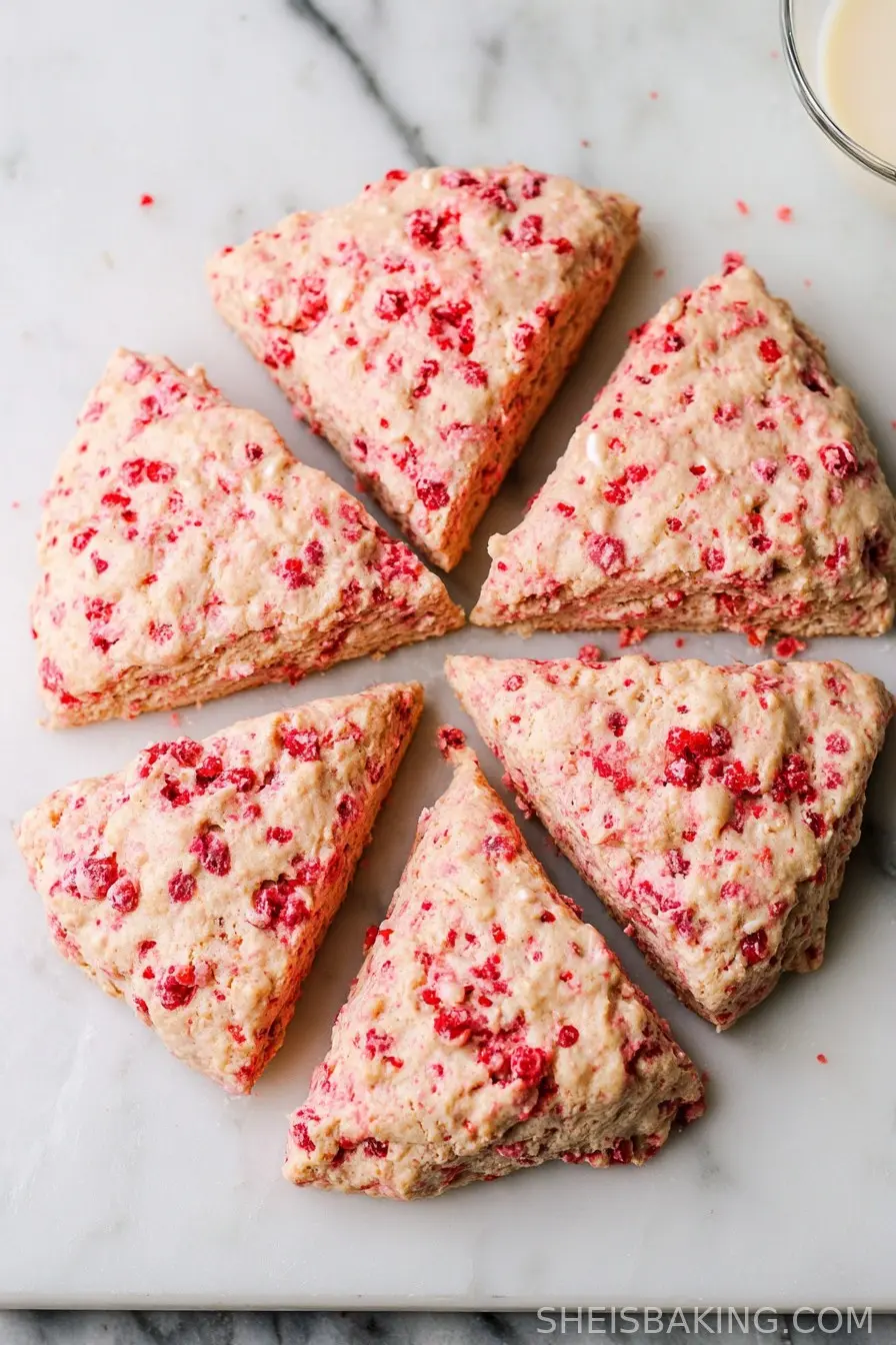 White Chocolate Raspberry Scones