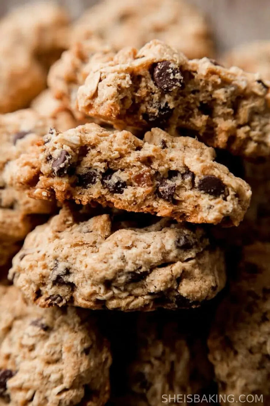 Banana Oatmeal Cookies with Chocolate Chips