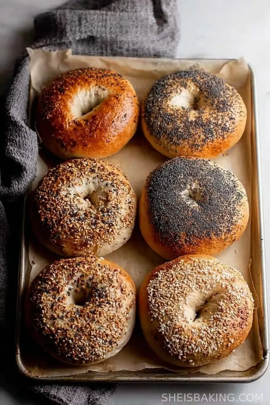 New York Style Sourdough Discard Bagels