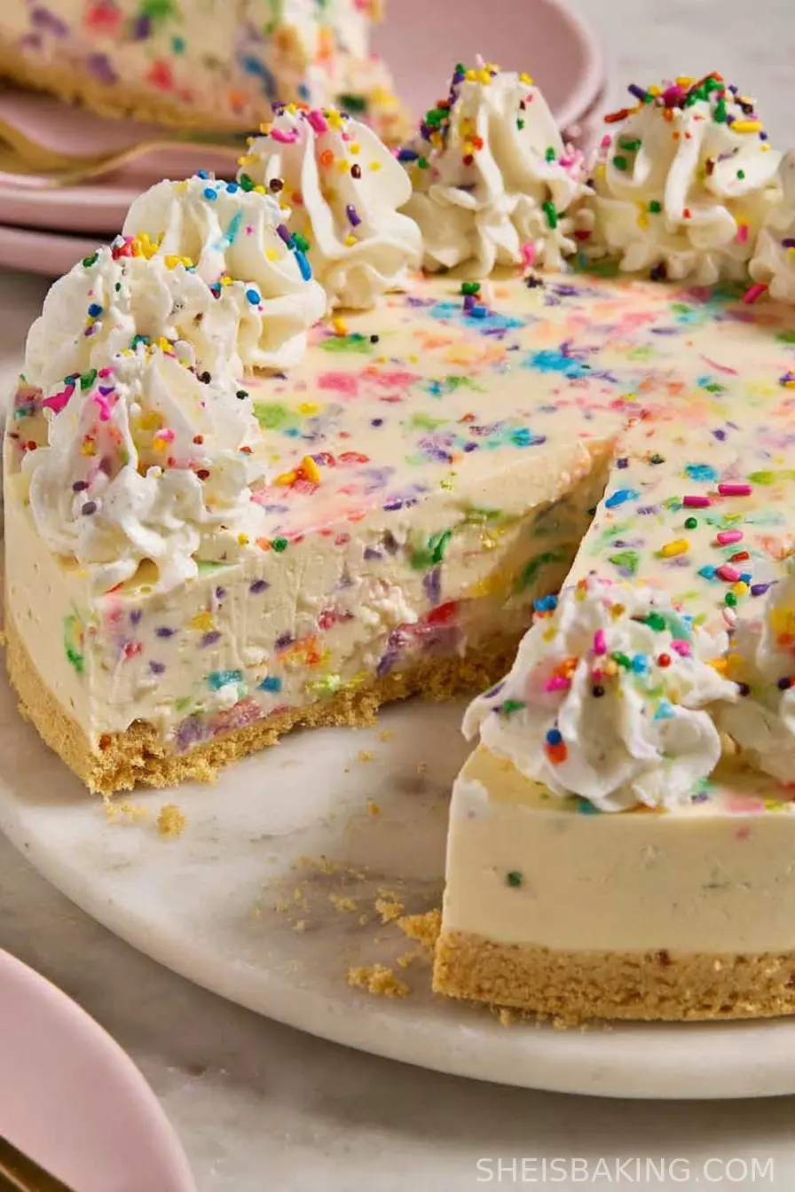 No-Bake Funfetti Cheesecake