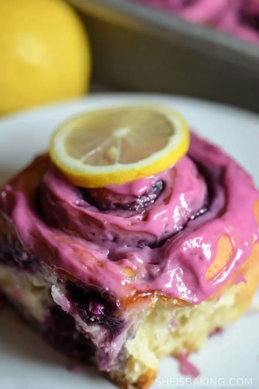 Sourdough Discard Lemon Blueberry Sweet Rolls