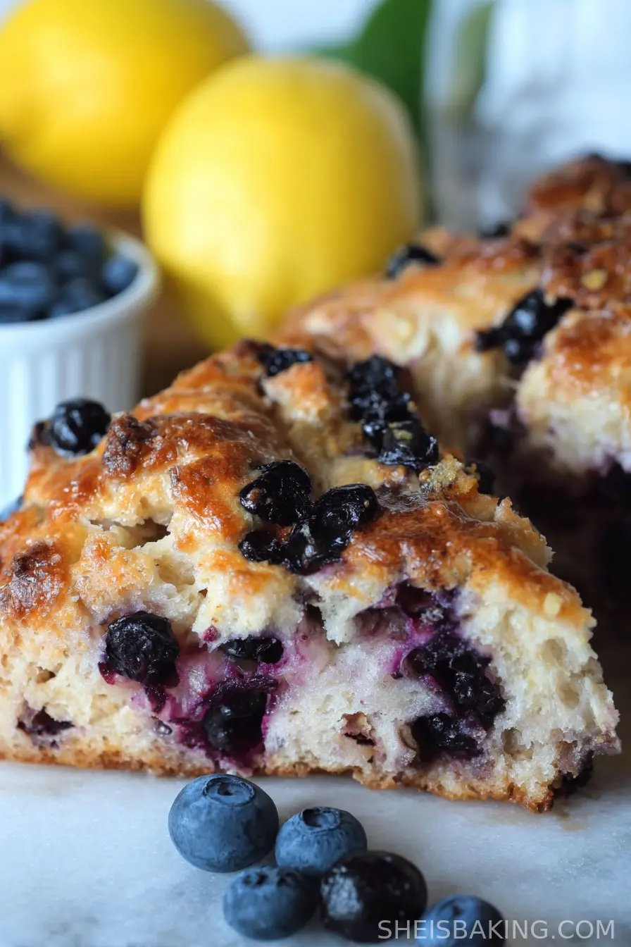Sourdough Lemon Blueberry Focaccia