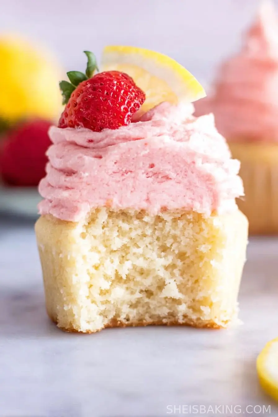 Strawberry Lemonade Cupcakes