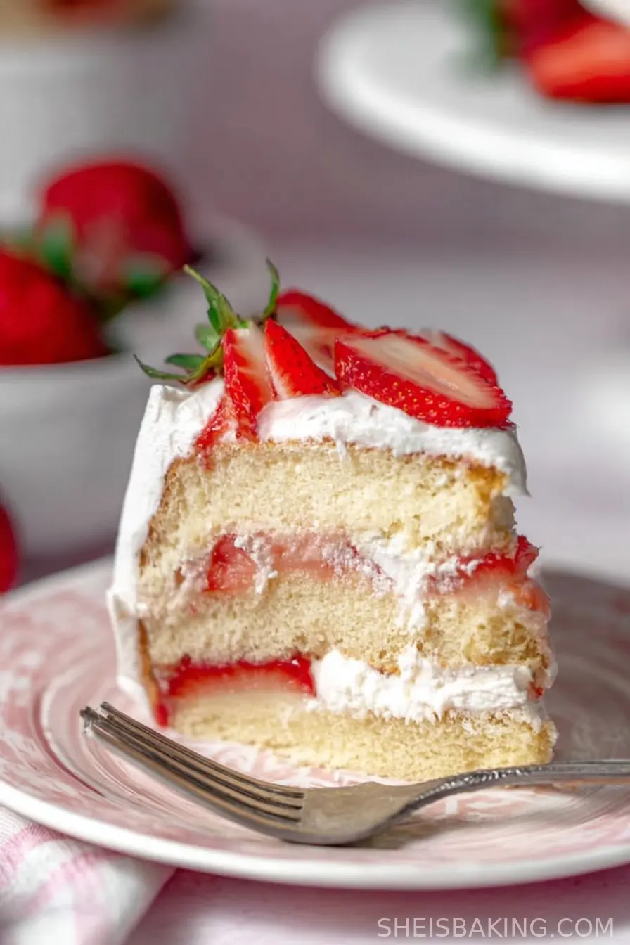 Strawberry Shortcake Cake (with sponge cake)
